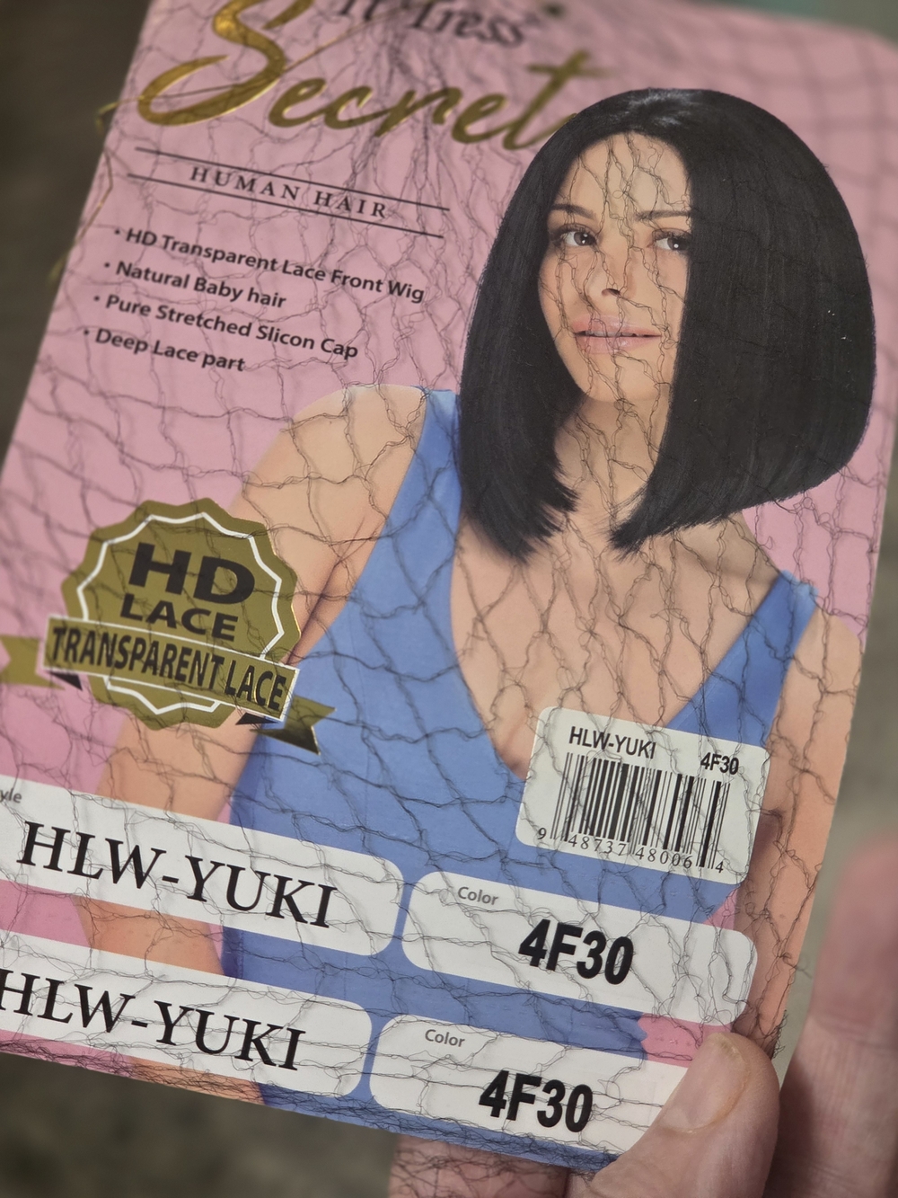 Human Hair HD Lace Front Wig in 4F30 (Black with Warm Brown Highlights)